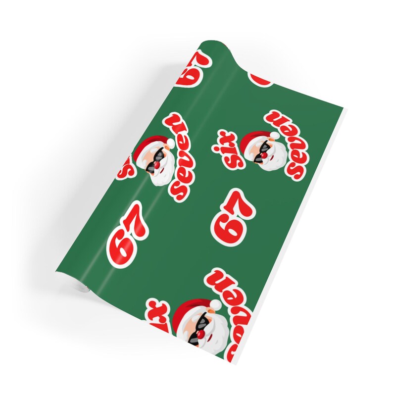Viral Tiktok Meme Christmas Wrapping Paper - 6 or 7 Sanga Shades Design ...