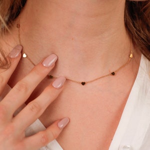 Multi Heart Stone Necklace