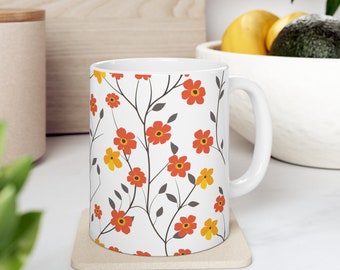 Mug en céramique Autumn Bloom - Élégance florale confortable