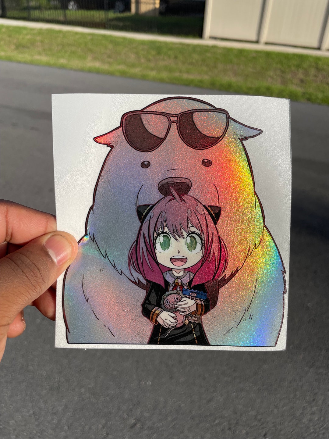 Anime Sticker Anya Spy X Family Decal Holographic Weatherproof Uv ...