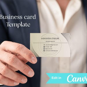 Modern Editable Business Card Template for Canva | Minimalist Corporate & Professional Printable Design