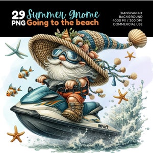 Paquete de imágenes prediseñadas de Summer Gnomee Beach, Ir a la playa, gnomee summerpng, imágenes prediseñadas de verano de gnome amante, Beach Gnomee, imágenes prediseñadas de gnomee de verano