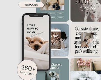 Pacote Completo de Templates para Redes Sociais de Pet Shops e Clínicas Veterinárias: Modelos para Posts e Stories do Instagram, Kit de Marketing para Negócios Pet e Clínicas Veterinárias.