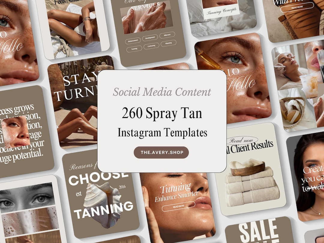 Spray Tan Posts Mega Pack Spray Tan Kit, Professional Tanning Posts & Stories, Sunless ...