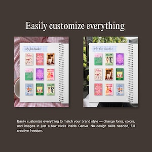 Puede incluir: Dos cuadernos de espiral con el texto My fav books en la parte superior y una cuadr&iacute;cula de nueve pegatinas rectangulares de portadas de libros. Las pegatinas muestran varias ilustraciones y t&iacute;tulos como Collide, The Fated Touch y First Time Caller.