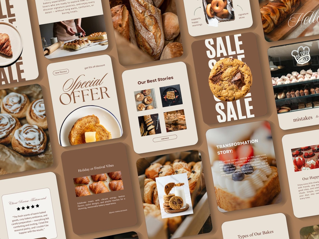 Bakery Blog Post Bakery Instagram Post Templates | Canva Cake & Pastry Posts | Modern ...