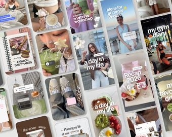 Content Creator Instagram Templates, iOS Canva Kit, Pinterest Inspired Social Media Pack, Reel Templates, SMM, Carousel Posts, UGC Creators