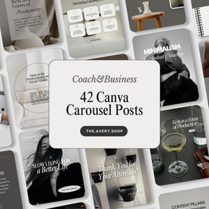 Plantillas de carrusel modernas, carruseles de Canva sin interrupciones, plantillas de publicaciones de Instagram, kit editable para redes sociales, publicaciones de SMM, mujeres de negocios y coaches