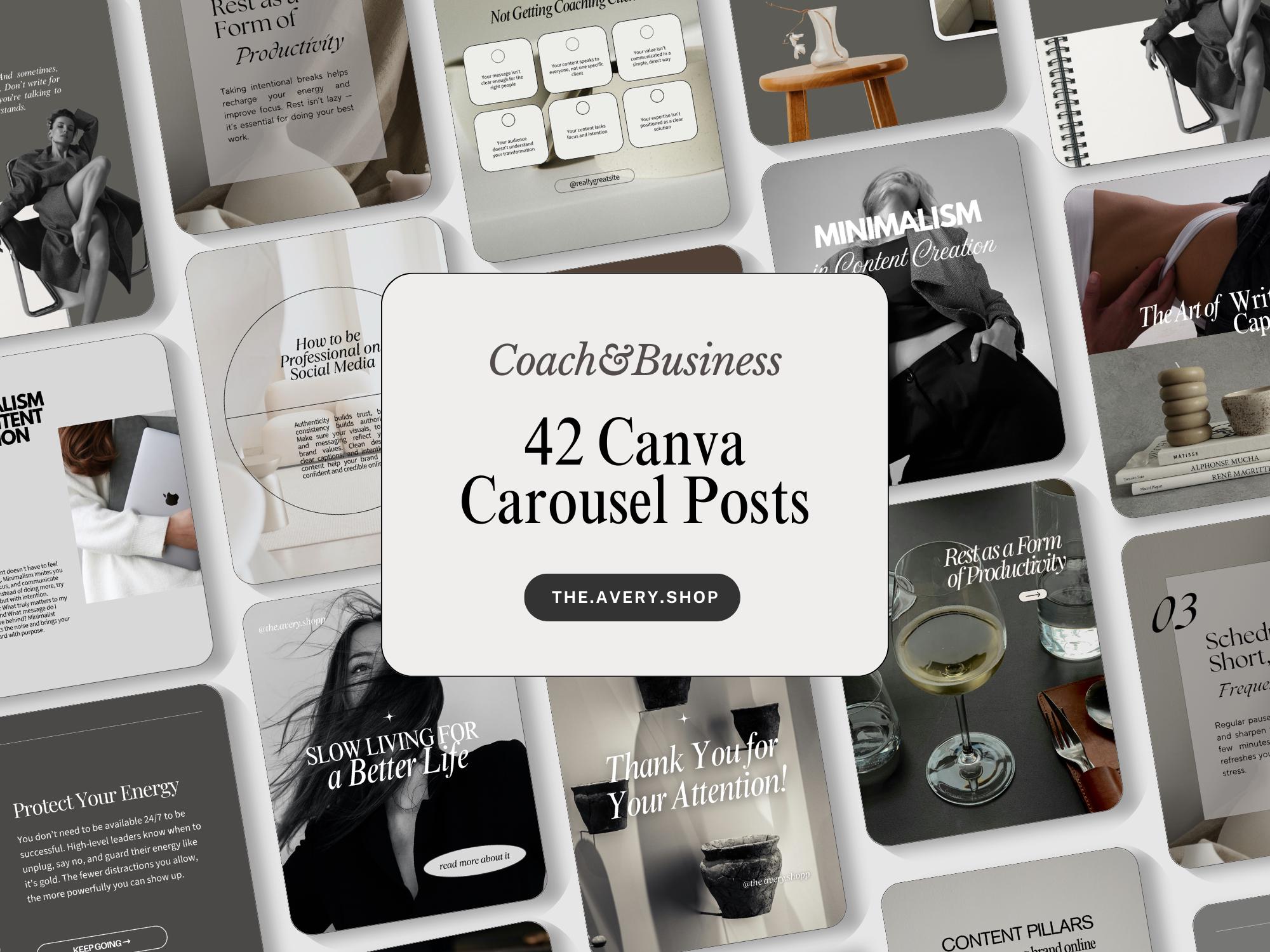 Modern Carousel Templates, Seamless Canva Carousels, Instagram Post ...
