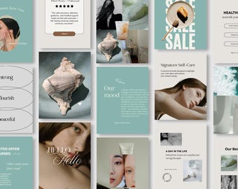 Therapist Instagram Post Templates: Mental Health & Wellness (Canva)