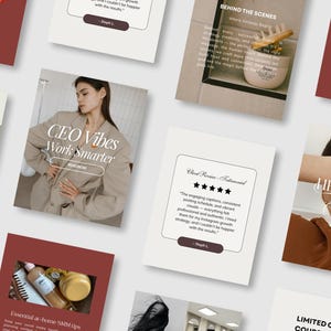 Instagram Template Bundle: Social Media Manager & Coaching Posts (Canva Editable, Stock Photos Included)