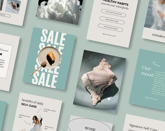 Instagram-mallar för terapeuter: Social Media Kit för psykisk hälsa (redigerbar i Canva)