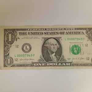 Fancy Serial Number ultra Low Number 2021 U.S. Circulated One Dollar Bill