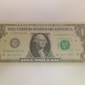 Fancy Serial Number Four pairs 2021 U.S. Circulated One Dollar Bill