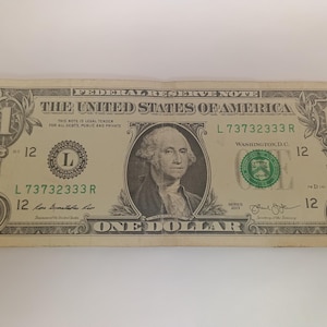 Fancy Serial Number Five of a Kind Problem Note 2013 U.S. Circulated U.S. One Dollar Bill