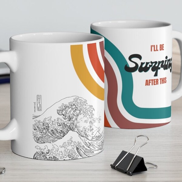 Surfing gift, surfing mug, surfing husband, surfing gift for men, surf gift, surf mug, surfer gift, surfer mug, surfing themed gift