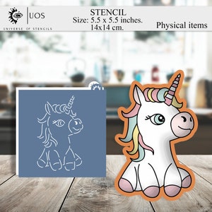 Stencil unicorn, Cookie Stencil, birthday stencil, filigree stencil, universal stencils