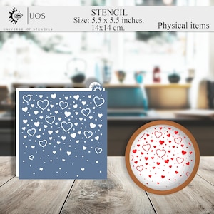 Stencil heart, Cookie Stencil, Valentine&#39;s Day stencil, stencil love, universal stencils