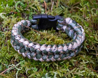 Men's Survival Bracelet with Sanctified Knot | Bushcraft | Hiking and Camping Gear | Custom Paracord | Fixed & Durable | Gift for him | DIY