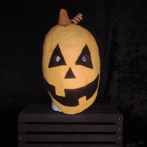 The Felt Pumpkin Mask Paper Mache Mask Halloween Mask