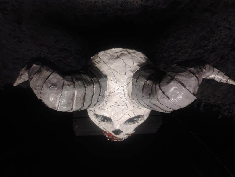 Ancient Cosmic Monster Mask Paper Mache Halloween Mask image 5