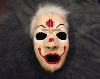 The Spooky Clown Doll Mask Paper Mache Mask Halloween Mask