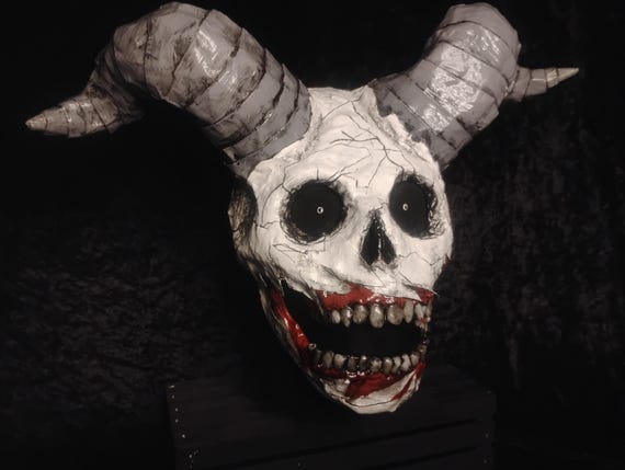Ancient Cosmic Monster Mask Paper Mache Halloween Mask