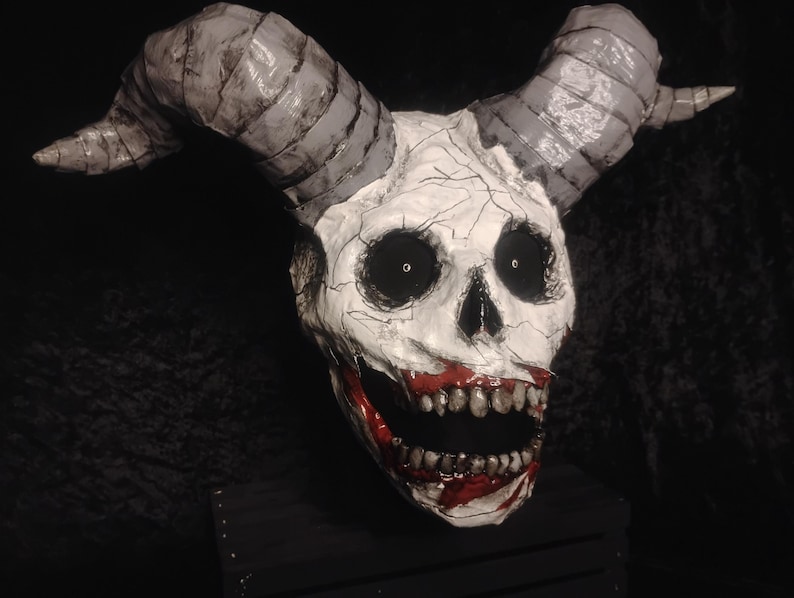 Ancient Cosmic Monster Mask Paper Mache Halloween Mask image 1