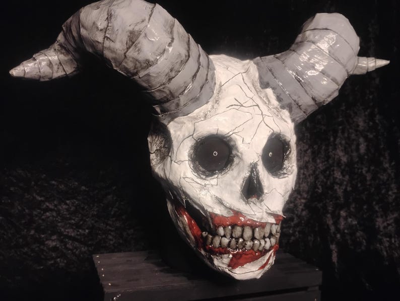 Ancient Cosmic Monster Mask Paper Mache Halloween Mask image 4