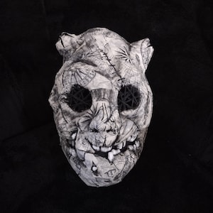 The Twisted Cartographer Mask Scary Paper Mache Mask Halloween Mask