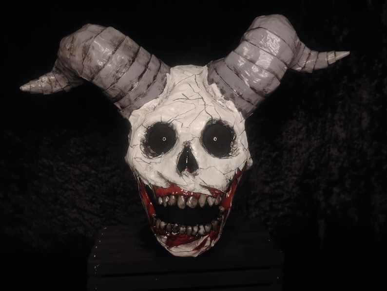 Ancient Cosmic Monster Mask Paper Mache Halloween Mask image 8