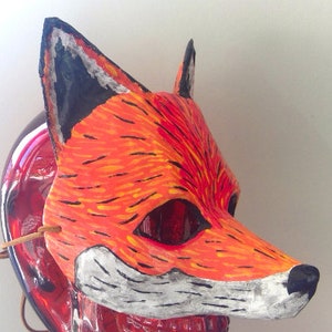 The Woodland Fox Mask Paper Mache Mask Halloween Mask