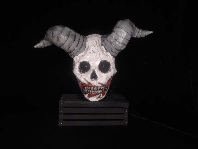 Ancient Cosmic Monster Mask Paper Mache Halloween Mask image 2
