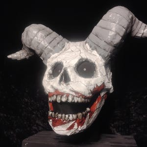 Ancient Cosmic Monster Mask Paper Mache Halloween Mask image 9
