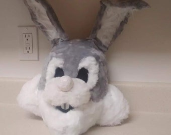 The Fluffy Rabbit Mask Paper Mache Mask Bunny Mask