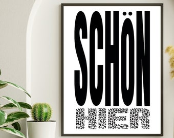Maximalistisches Poster Wohnzimmer Poster Download Schönhier Wandbild Duckbare Poster Modern Spruch Leopard Zebra Poster Einzugsgeschenk
