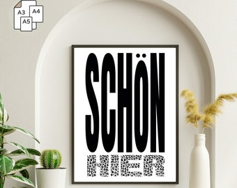 Maximalistisches Poster Wohnzimmer Poster Download Schönhier Wandbild Duckbare Poster Modern Spruch Leopard Zebra Poster Einzugsgeschenk