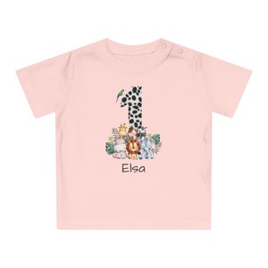Geburtstag Baby Dschungeltiere T Shirt personalisiert Geburtstagkind personalisierbares Tshirt Dschungel Löwe Elefant mit Name Bild 8
