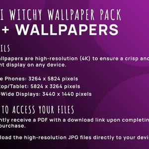 Details of the lofi witchy wallpaper pack