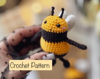 Bee Amigurumi Pattern, Bumblebee Crochet Tutorial, Cute Insect DIY, Nursery Decor Toy, Easy Stuffed Animal Instruction PDF ENG