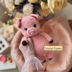 Pig Crochet Pattern, Amigurumi Pig Tutorial, Crochet Pig Pattern, Plushie Pig Amigurumi, Easy crochet Pattern, Pdf Eng