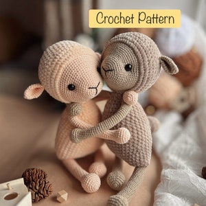 WZÓR SZYDEŁKOWY na owcę, zabawka owieczka Amigurumi Eng, owieczka szydełkowa Amigurumi w formacie PDF, pluszowa zabawka owieczka, pluszowa zabawka, plik PDF, język - angielski,