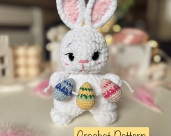 CROCHET PATTERN: Easter Bunny , Plushie Bunny, Crochet toy Rabbit, Stuffed bunny, Instruction Amigurumi, PDF Language - English, Easter toy
