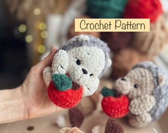 Hedgehog Crochet Pattern, DIY Hedgehog, Crochet Hedgehog Instruction, Pattern Hedgehog, Stuffed Hedgehog, PDF English, Little Crochet Toys