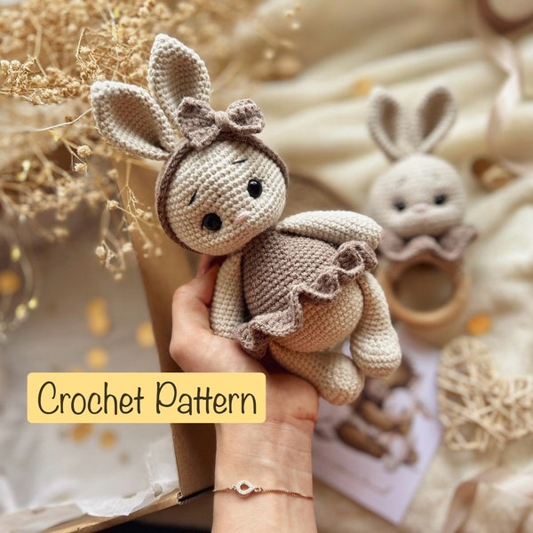 Crochet Pattern Bunny, Amigurumi pattern bunny, Crochet pattern rabbit, PDF English, DIY tutorial