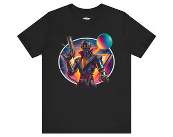 Robot Cyber Hunter T-Shirt, Sci-Fi 80s Style