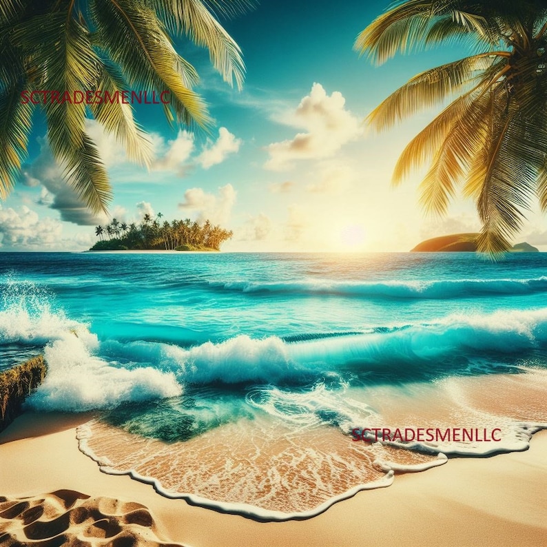 Tropical Beach Digital Image Picture Pic Photo Wallpaper Screensaver