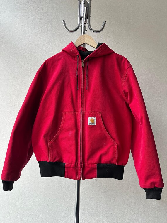 Vintage Carhartt 1990s Red Active Jacket - Size M - Etsy