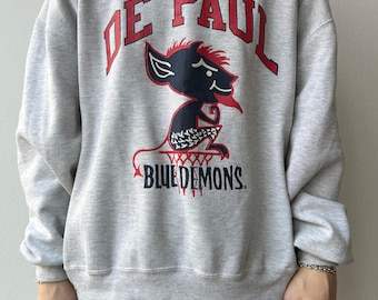 Vintage 1990S “Depaul - Blue Demons” Russell Crewneck - Size Xxl