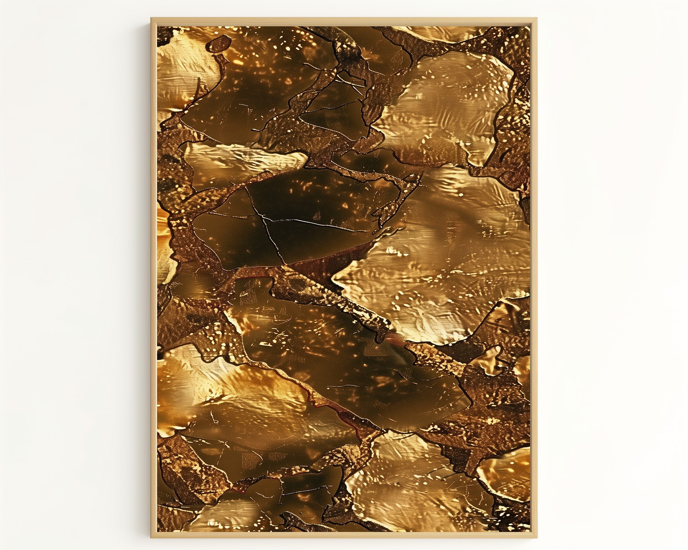 Abstract Marbling Print, Luxurious Gold Marble Texture Wall Art, Elegant Home Decor for Unique Interior Styling Gift GG1053